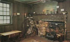 Paul Revere House Kitchen Boston MA Vintage Postcard Mike Roberts Natural Color