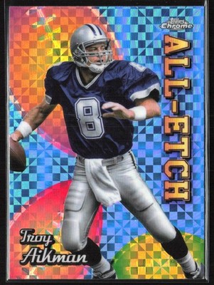 2024 Topps Chrome #CAE-TA Troy Aikman Chrome All-Etch X-Fractor HOF