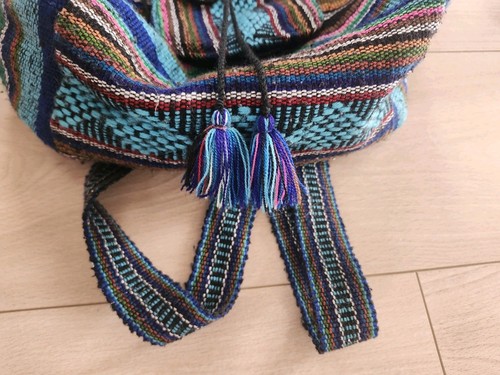Artesanias Lillo Backpack Woven Boho Mexican Aztec Hippie Beach Bag Pinzon - Bild 3 von 13