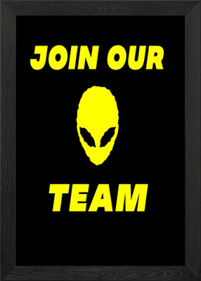 Join Our Team Area Alien gerahmtes Wandbild Poster Leinwanddruck Bild