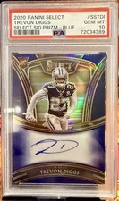 2020 Panini Select - Select Signatures Trevon Diggs Blue Prizm /99 (RC) PSA 10 