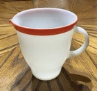 Vintage Pyrex Flamingo Pink milk glass creamer or coffee cup.