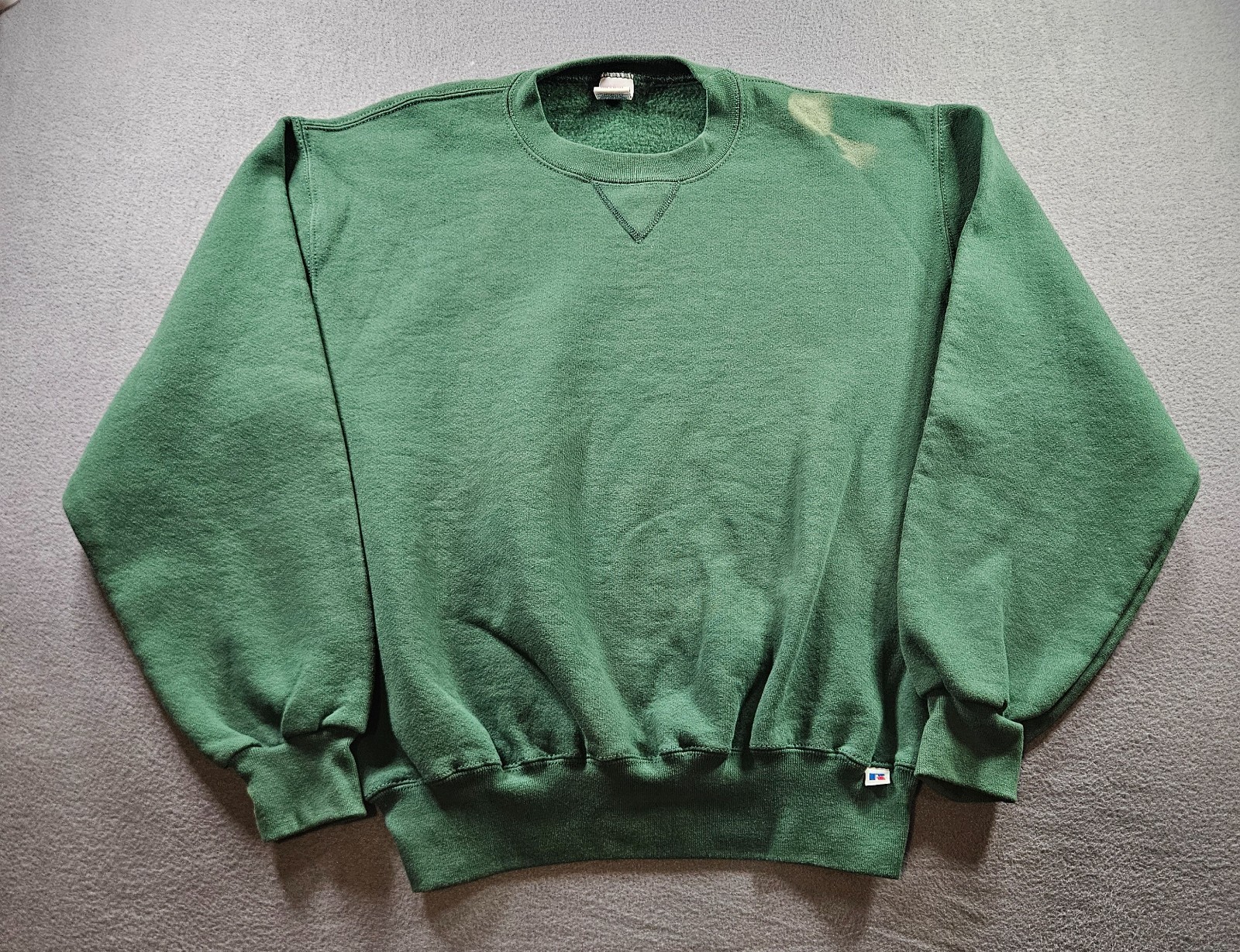 Vintage 90s Russell Athletic Crewneck Sweatshirt Size Medium Green Y2K