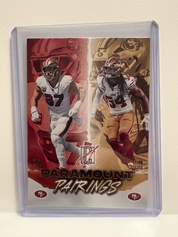 2025 Topps NFL Signature Class Paramount Pairings Nick Bosa Fred Warner 