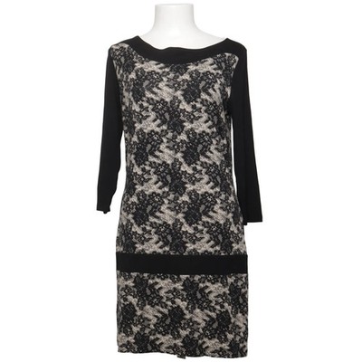 Selection, Kleid, Größe: 40, Schwarz/Beige, Elasthan/Viskose, Blumen, Damen #6IG