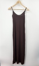 Dissh Slip Dress Women Large Chocolate Brown Maxi Stretch Luxury Capsule Slinky