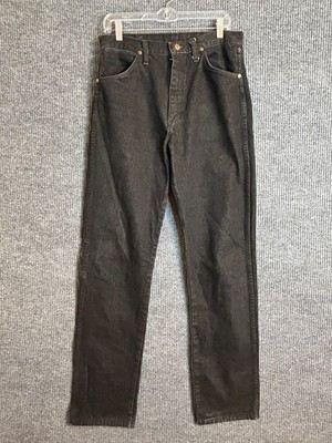 Wrangler Men's 33x36 9146BLKS Black Denim Jeans 100% Cotton