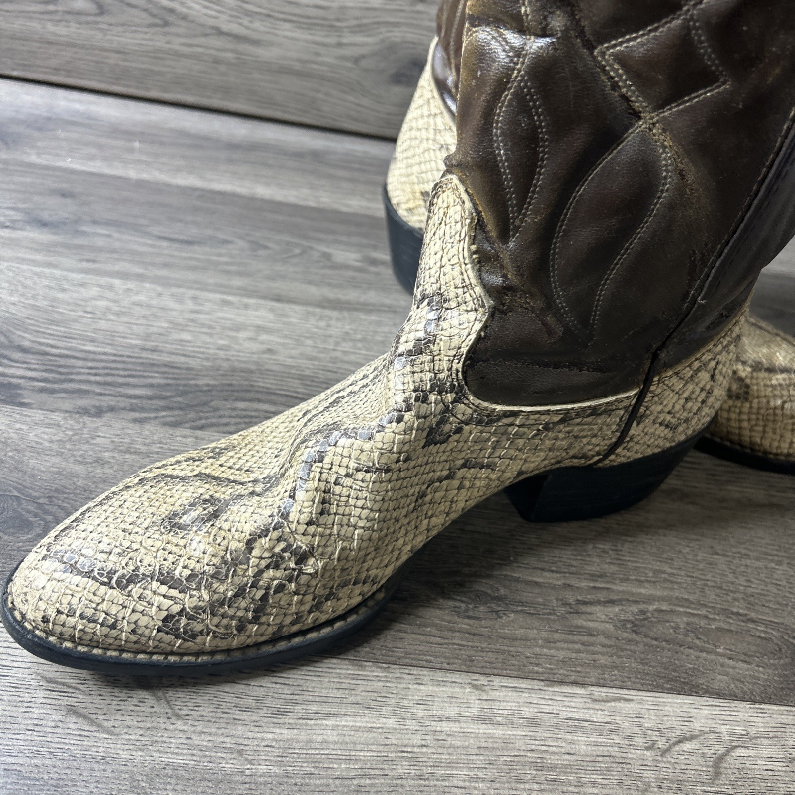 Lucchese 2000 Python Snakeskin Cowboy Boots USA M… - image 4