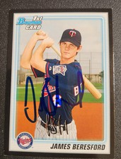 James Beresford Autograph Signed 2010 Bowman 1st Minnesota Twins