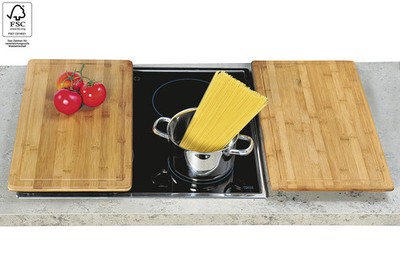 Kesper Bambus Schneidebrett Herdabdeckplatte 50x28cm FSC rutschfest