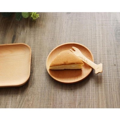 Holz Serviertablett Frühstück Essen Tee Schale Dessertteller