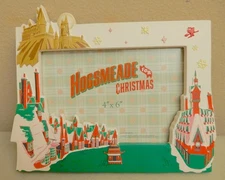 NEW! HARRY POTTER Universal Studios HOGWARTS CHRISTMAS Photo Frame HOGSMEADE 4x6