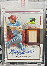 2025 Panini Impeccable Mike Schmidt Lumber /10 (On Card Auto & GU Bat) Phillies