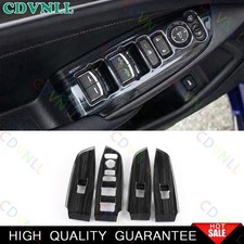 For Honda Accord 2018-2022 DX Black Wood Window Door Lock Control Switch Trim 4*
