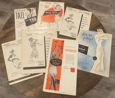 Lot of 7 Vtg Lingerie Girdle Slip etc Cardboard Store Displays Never Used