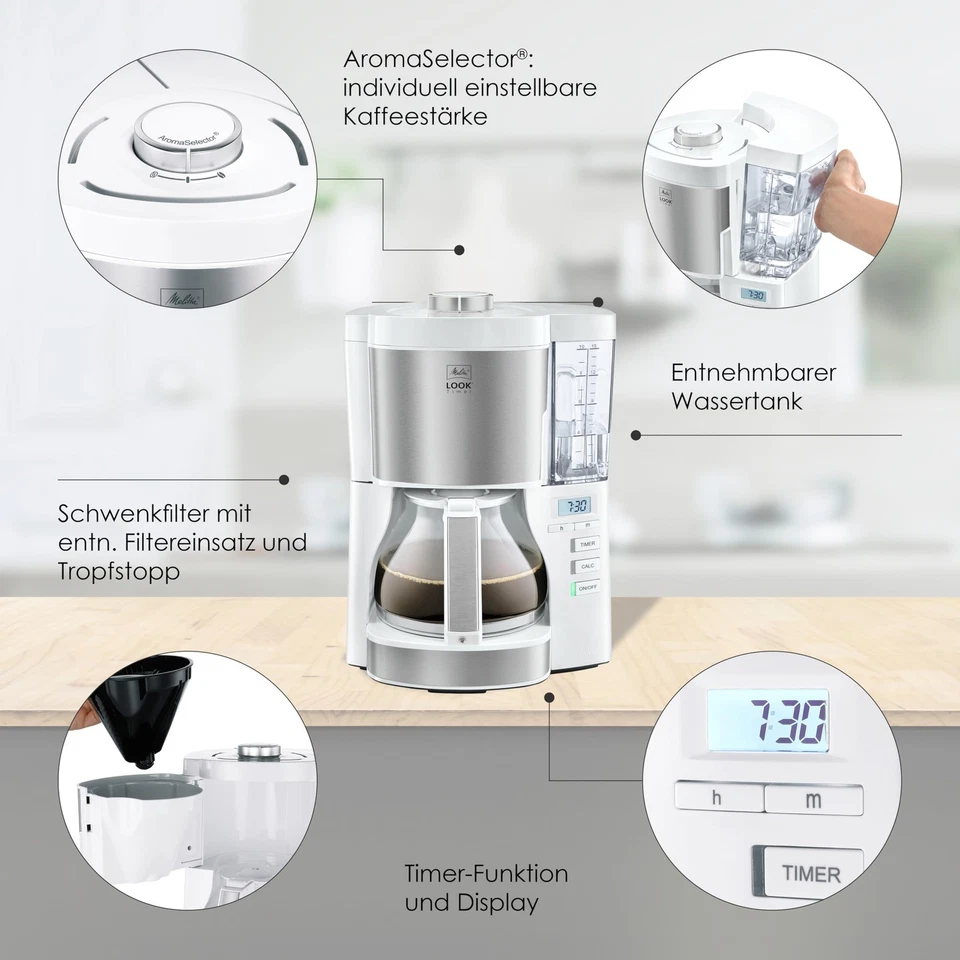 Melitta Look Timer Filterkaffeemaschine – Perfekter Kaffeegenuss für jeden Tag - Bild 2 von 4