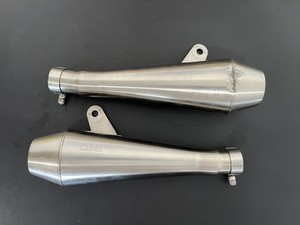 Triumph Thruxton 1200R 1200 Cone Shorty Performer Exhaust Cans Mufflers Pipes