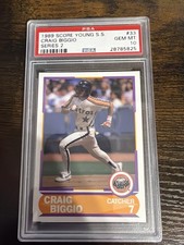 1989 Score Young Super Stars Craig Biggio Rookie #33 PSA 10