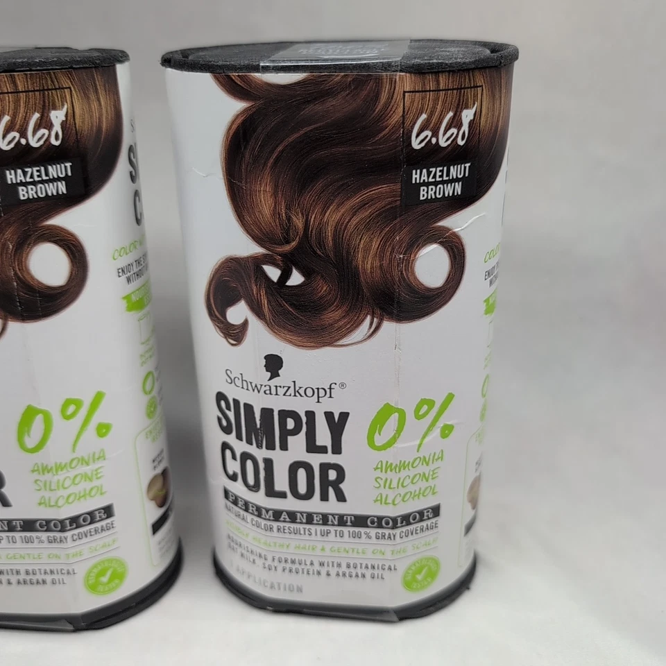 Schwarzkopf Simply Color, Color Permanente, 6.68 Marrón Avellana, Pack de 2 Foto 3 de 4