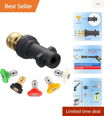 #ad Effortless Cleaning with Karcher Compatible Pressure Washer Adapter amp; Nozzles $25.99