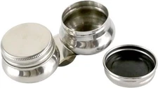 Stainless Steel Double Dipper Palette Cup with Screw Lid and Clip Oil Container 