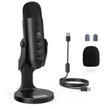 ZealSound USB Microphone Condenser Computer PC Mic Plug Play Gaming A9