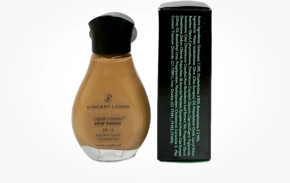 Vincent Longo #8 Dew Finish Natural Liquid Canvas Foundation (30mL / 1oz) New - Image 3 of 3