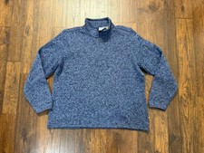 Orvis Fleece Lined 1/4 Zip Pullover Sweater Mens XL Speckled Casual Workwear