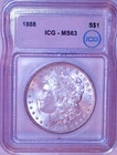 1888 Morgan Silver Dollar MS63 ICG #1401