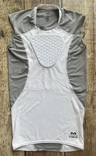 MCDAVID HEX CHEST STERNUM HEART PADDED SHIRT PROTECTOR WHITE MENS SMALL EUC