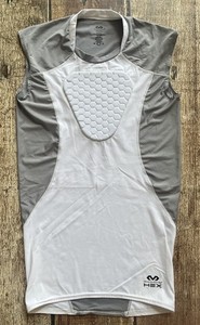 MCDAVID HEX CHEST STERNUM HEART PADDED SHIRT PROTECTOR WHITE MENS SMALL EUC