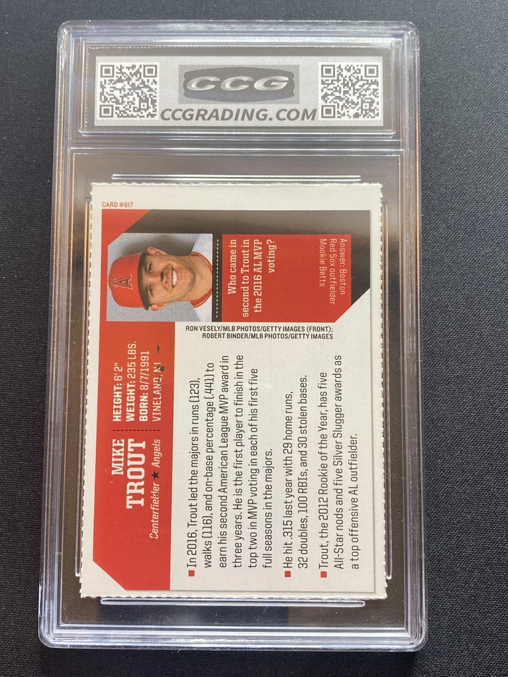 Mike Trout 2017 2017 Sports Illustrated for Kids 617 CCG 10 - Image 2 of 2