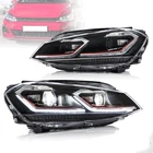 GOLF 7 MK7 VII STYLE 7.5 RED GTI BUILT-IN LED HEADLIGHTS DRL AND DYNAMIC ARROW