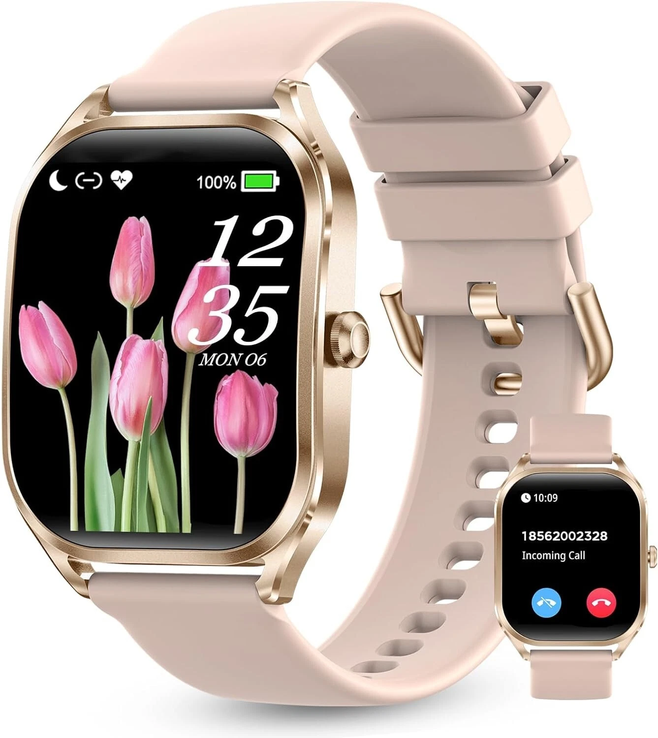 Smartwatch Women's Phone Function Wristwatch Watch for iPhone Samsung Huawei Tab