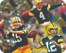 Grenn Bay quarterback Legends' Mouse Pad Oil Painting Art 7 3/4 x 9"