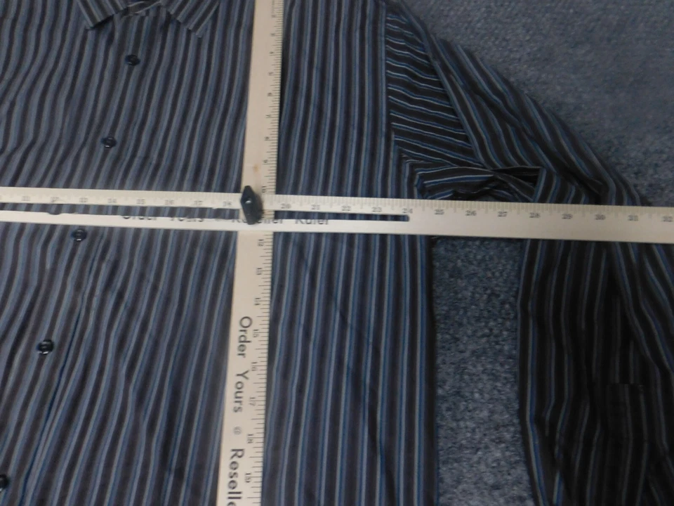 Allen Solly Shirt XL Mens brown striped button up casual - Image 4 of 4