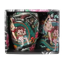 Tokyo Design Tasse Yakuza Blue Dragon Geschenkbox Teetasse Asia China Tasse