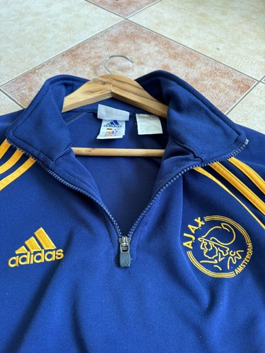 Vintage Ajax 2000 1/4 Zip Sweatshirt Soccer Jersey Football Shirt Kit Size L - Picture 6 of 13