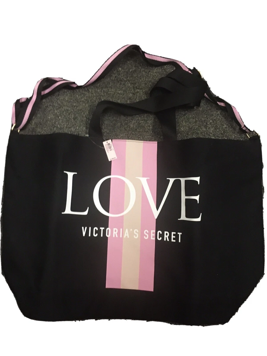 New with Tags Vs Pink Black Logo Tote Bag