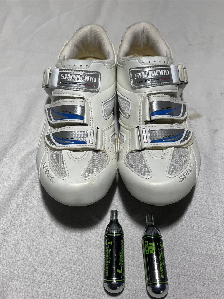 Shimano SH-WR41 SPD Mujer Bicicleta de Carretera Zapatos EU-38/23.8 Cm Blanco/Azul Ciclismo Foto 2 de 4