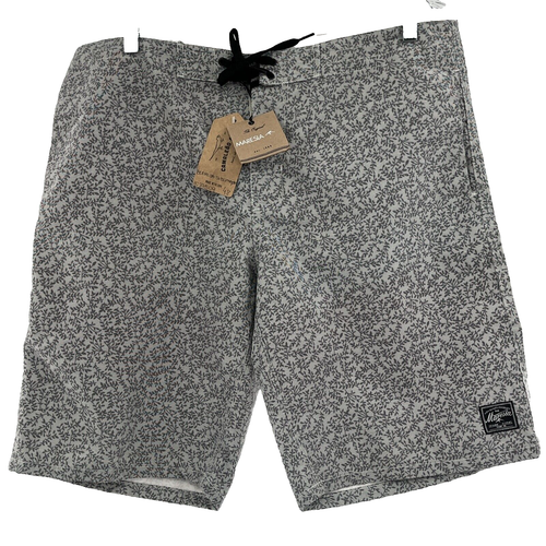 Maresia Men's Bermuda Board Shorts Gray Floral Stripe Size 48 US size 38 Casual