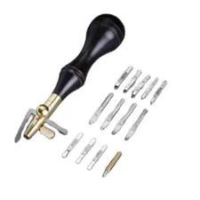Multi Function Leather Craft Edge Bevelers Press Line Groover Creaser DIY Tool