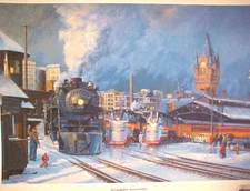 Railroad Art,Winfield,Milwaukee Memories, Milw Depot,@1950 18x24"(5201)