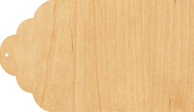Shopping Tag 2  Laser Cut Out Wood Shape Craft Supply - Woodcraft Cutout