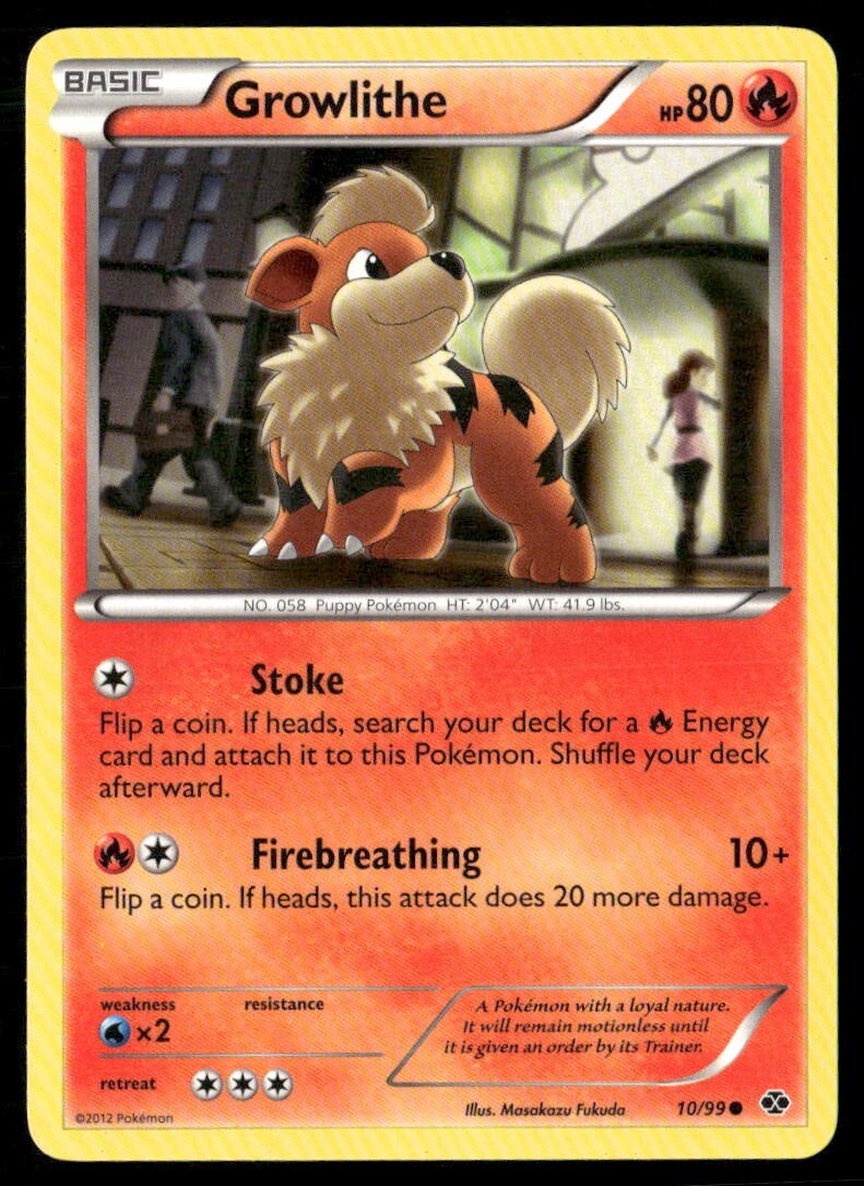 2012 Next Destinies Set Pokemon Card 010  Growlithe NM