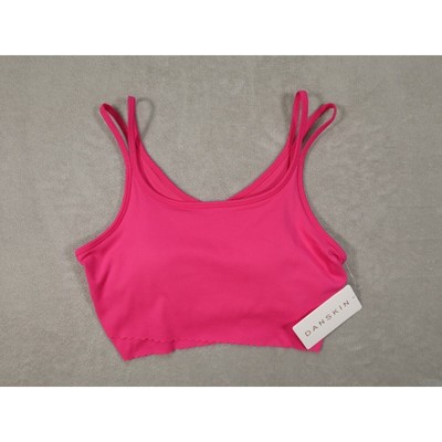 Danskin Womens Pink Scallop Crop Tank Size L