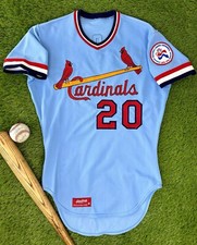 St. Louis Cardinals Lou Brock Authentic 1976 MLB Baseball Jersey 70s Vintage 40