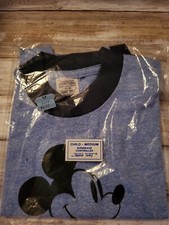 Vintage Walt Disney World Ringer T Shirt Mickey Mouse Classic Child Medium New 
