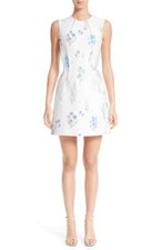  VERSACE COLLECTION DISTRESSED FLORAL JACQUARD FIT & FLARE DRESS sz 40 IT/ 4 US