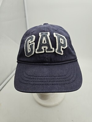 GAP Kids Boy's Strapback Hat Vintage Navy Size S Patch Logo 100% Cotton